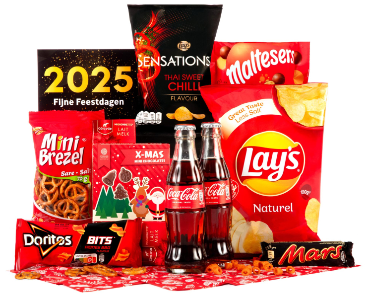 Kerstpakket 2025 Assortiment +825 verschillende uit voorraad leverbaar
